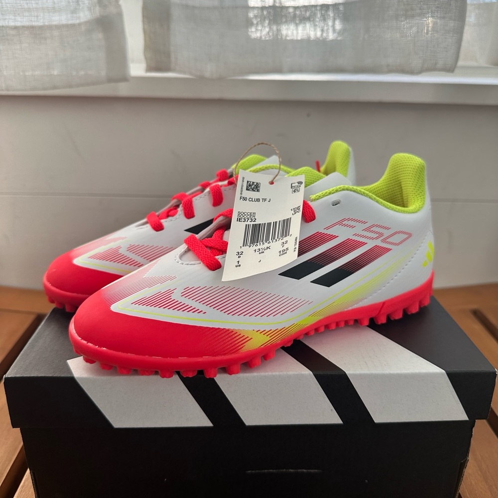 Brand New in Box Adidas F50 Club TF J Soccer Shoes